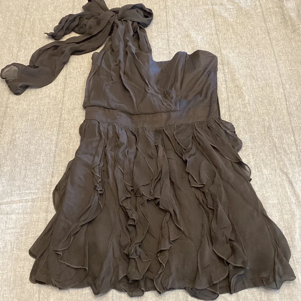 French Connection Asymmetrical Ruffle Dress - Picture 2 of 3